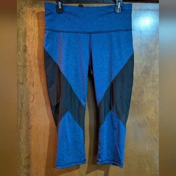Xersion Blue and Black Fitted Leggings XL - Picture 1 of 5